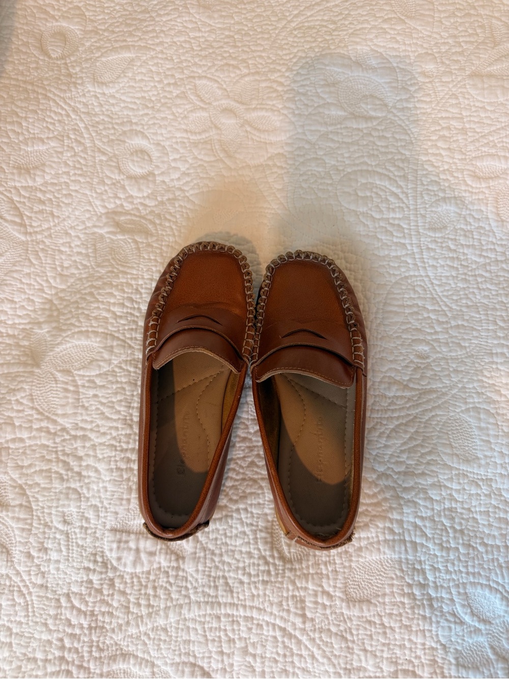 Elephantito Tan Leather Slip-On Loafers